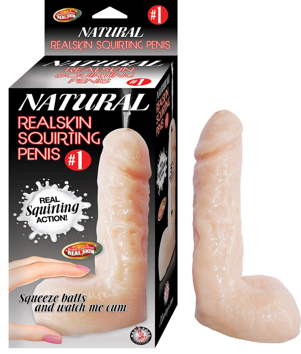 Natural Realskin Squirting Penis #1 - Flesh | 782631275902 | Discreet Personal Wellness