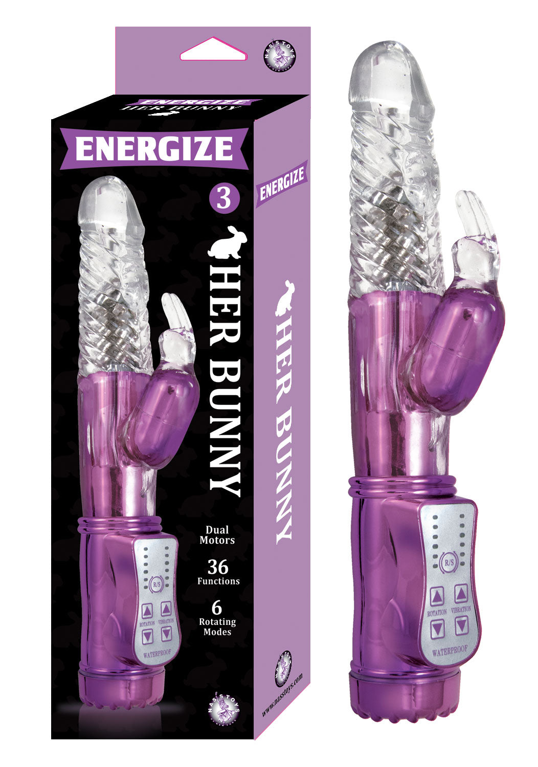 Energize Her Bunny 3 - Purple | 782631279221 | Discreet Personal Wellness