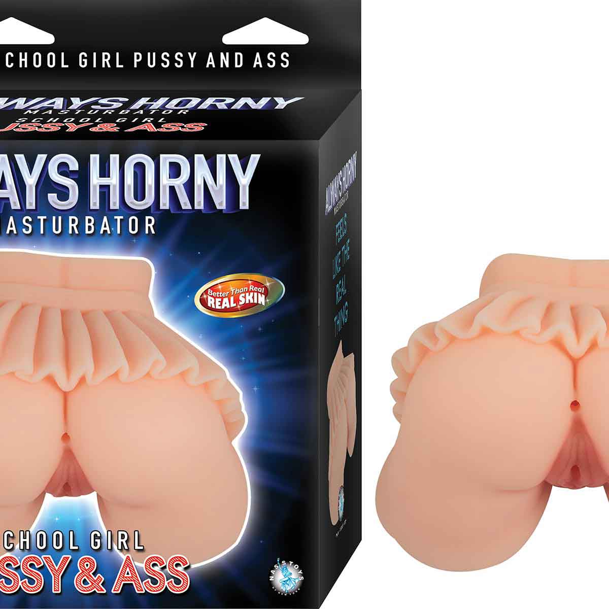 Always Horny Masturbator School Girl Vagina and Ass - White | 782631290301 | Discreet Personal Wellness