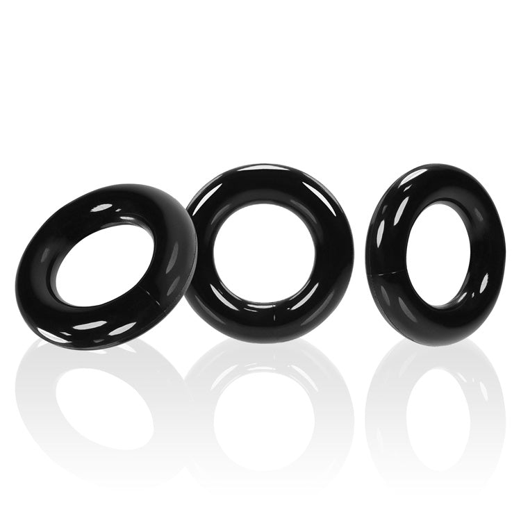 Willy Rings 3-Pack Penisrings - Black | 840215120298 | Discreet Personal Wellness