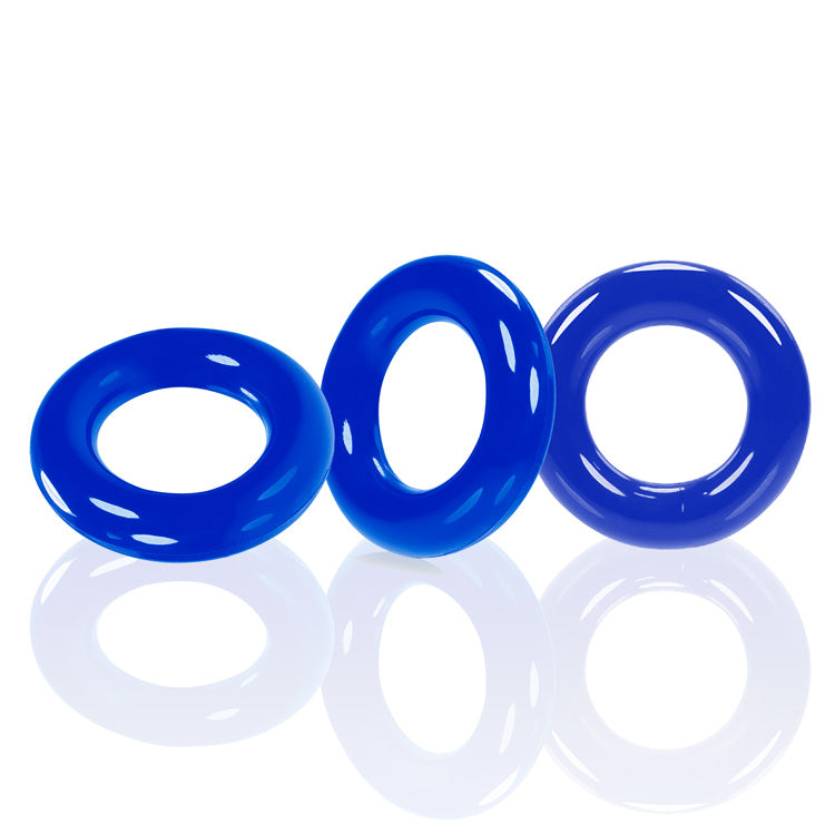 Willy Rings 3-Pack Penisrings - Police Blue | 840215120328 | Discreet Personal Wellness