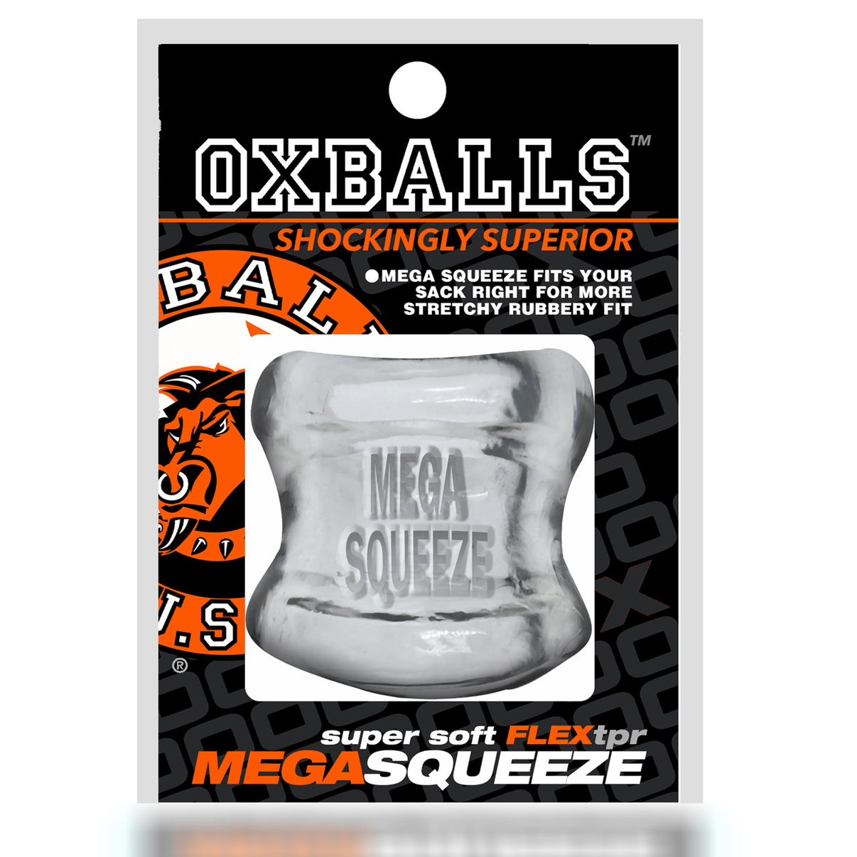 Mega Squeeze - Ergofit Ballstretcher - Clear | 840215122643 | Discreet Personal Wellness