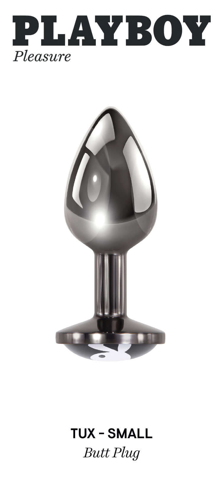 Playboy Pleasure - Tux - Small - Butt Plug - Hematite | 844477022475 | Discreet Personal Wellness