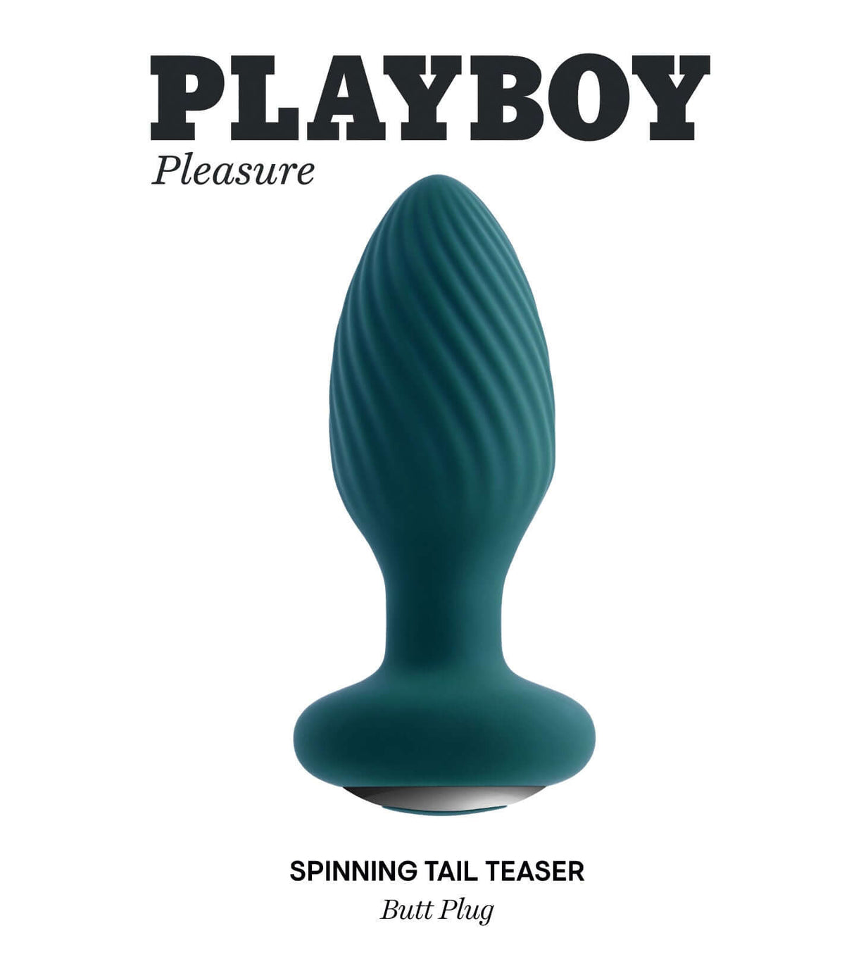 Playboy Pleasure - Spinning Tail Teaser - Butt Plug - Deep Teal | 844477022321 | Discreet Personal Wellness