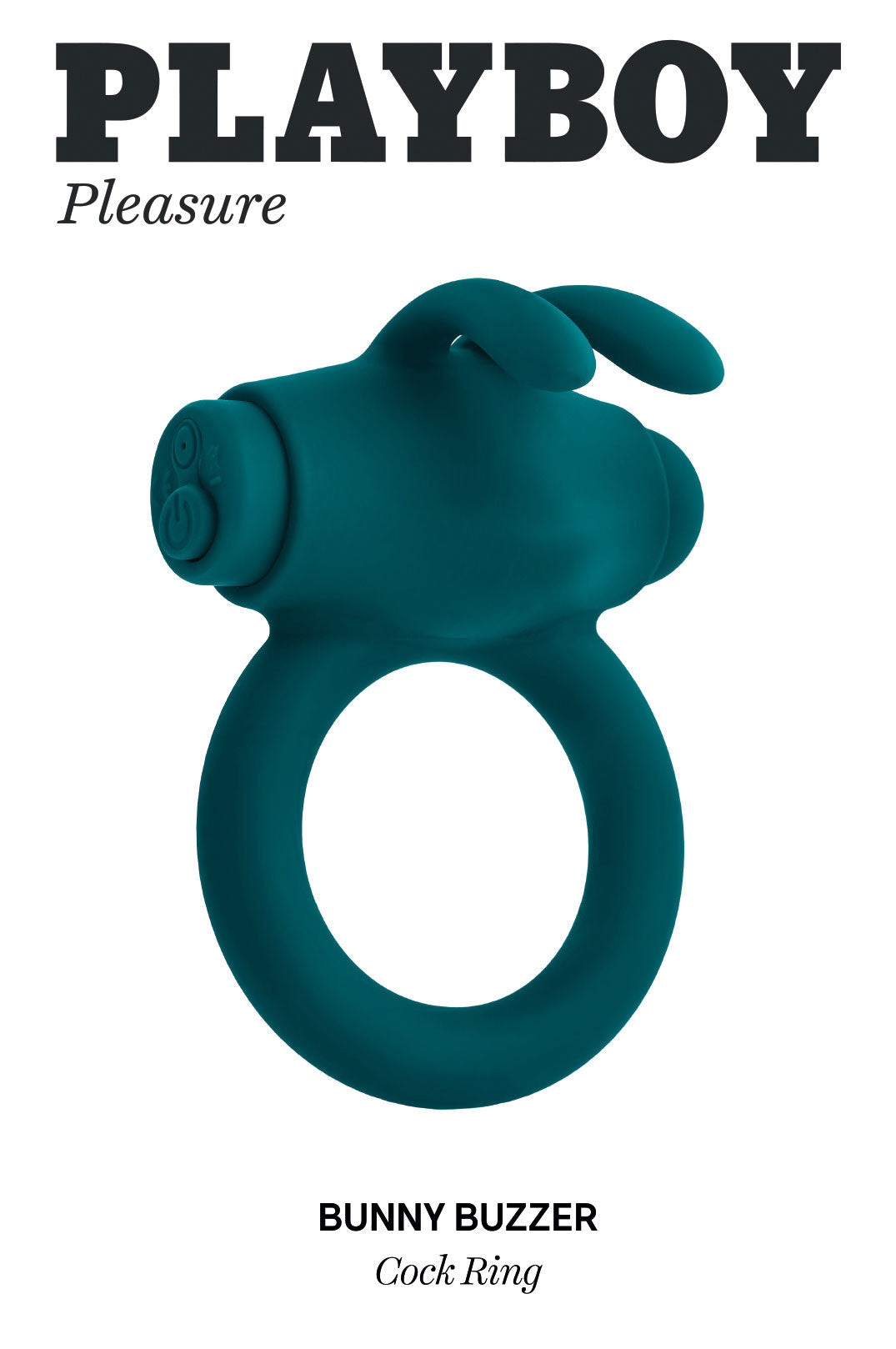 Playboy Pleasure - Bunny Buzzer - Penis Ring - Deep Teal | 844477022451 | Discreet Personal Wellness