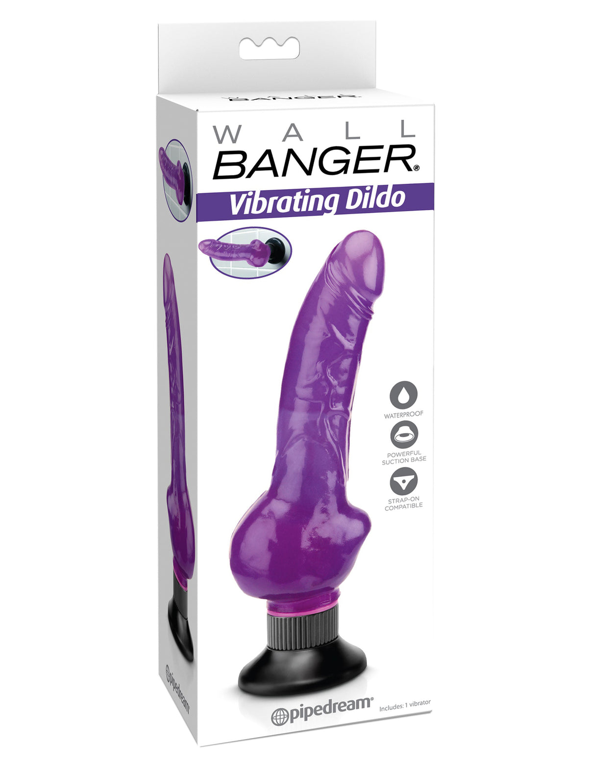 Wall Banger - Vibrating Dildo - Purple | 603912185904 | Discreet Personal Wellness