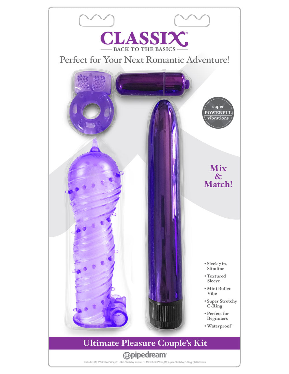 Classix Ultimate Pleasure Couples Kit - Purple | 603912758986 | Discreet Personal Wellness