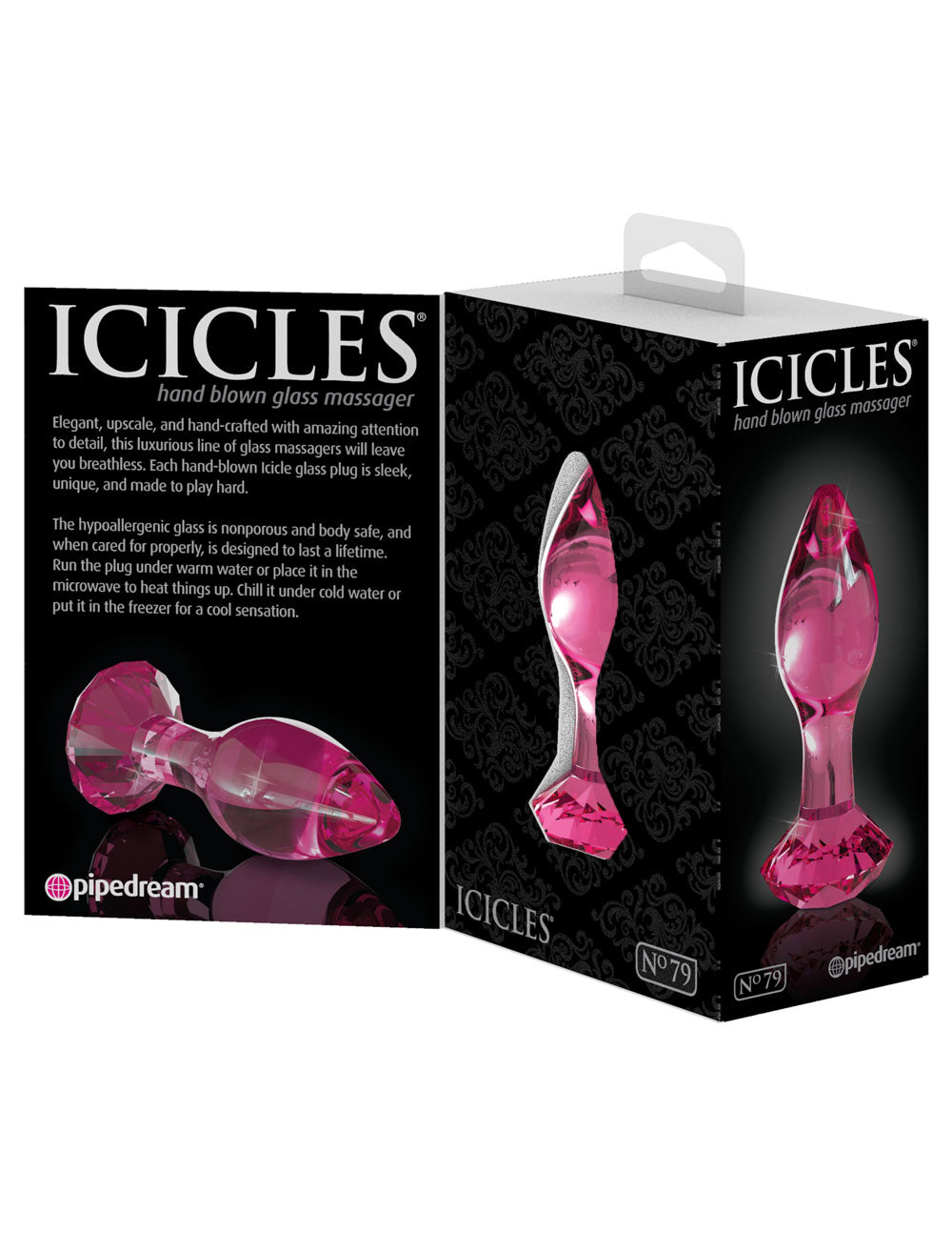 Icicles Hand Blown Glass Massager | 603912747539 | Discreet Personal Wellness