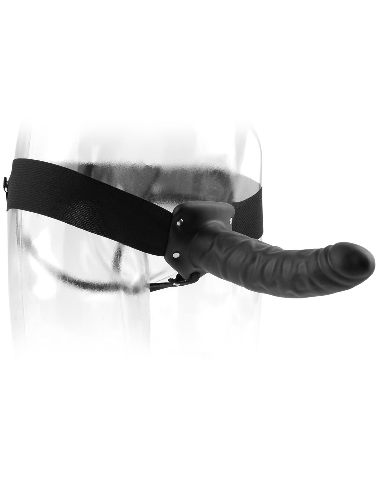 Fetish Fantasy Series 8 Inch Hollow Strap-on - Black | 603912329896 | Discreet Personal Wellness