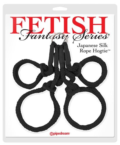 Fetish Fantasy Series Japanese Silk Rope Hogtie - Black | 603912327892 | Discreet Personal Wellness