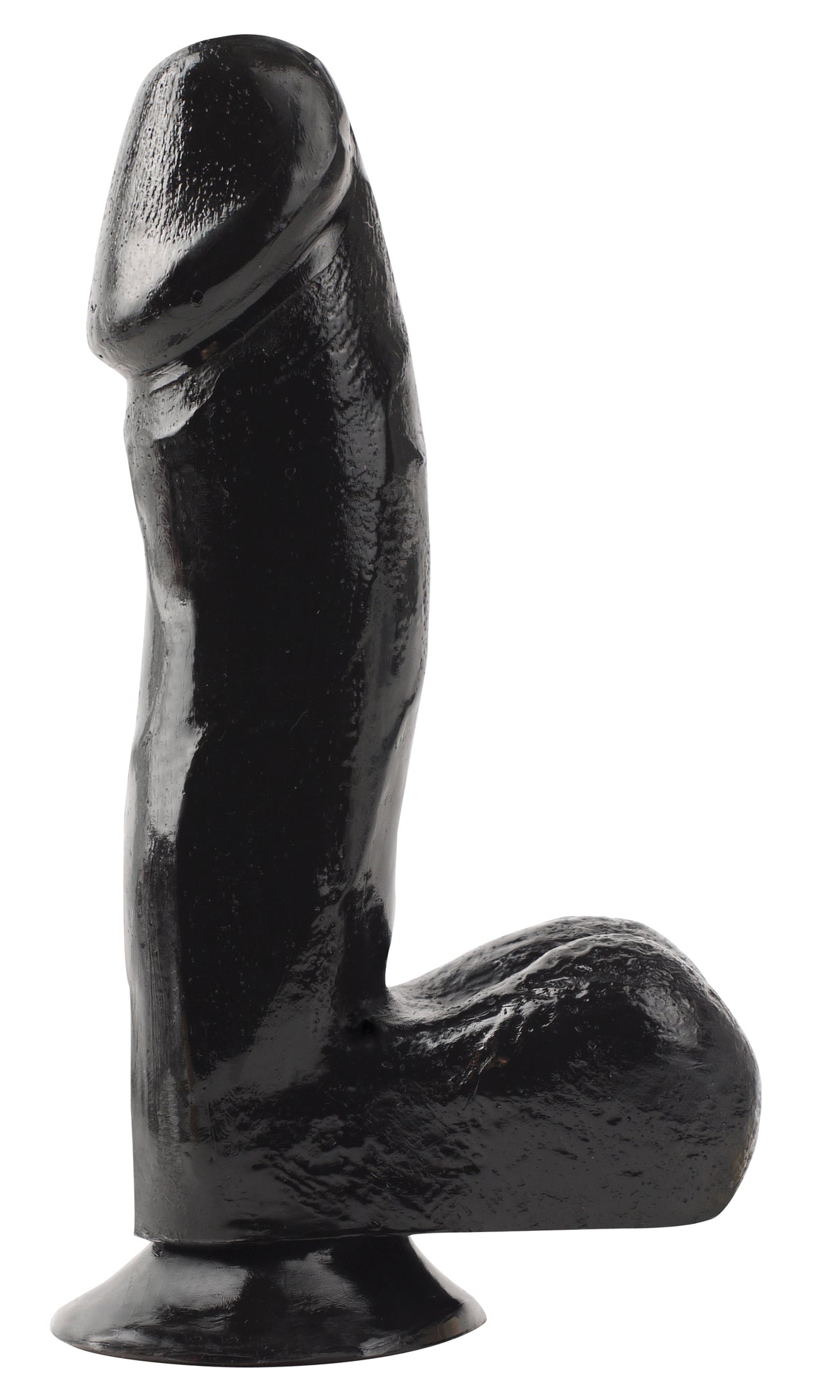 Basix Rubber Works - 6.5 Inch Penis With Suction Cup - Black | 603912235623 | Discreet Personal Wellness
