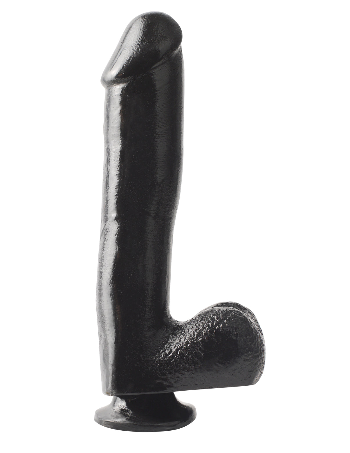 Basix Rubber Works - 10 Inch Penis With Suction Cup - Black | 603912263619 | Discreet Personal Wellness