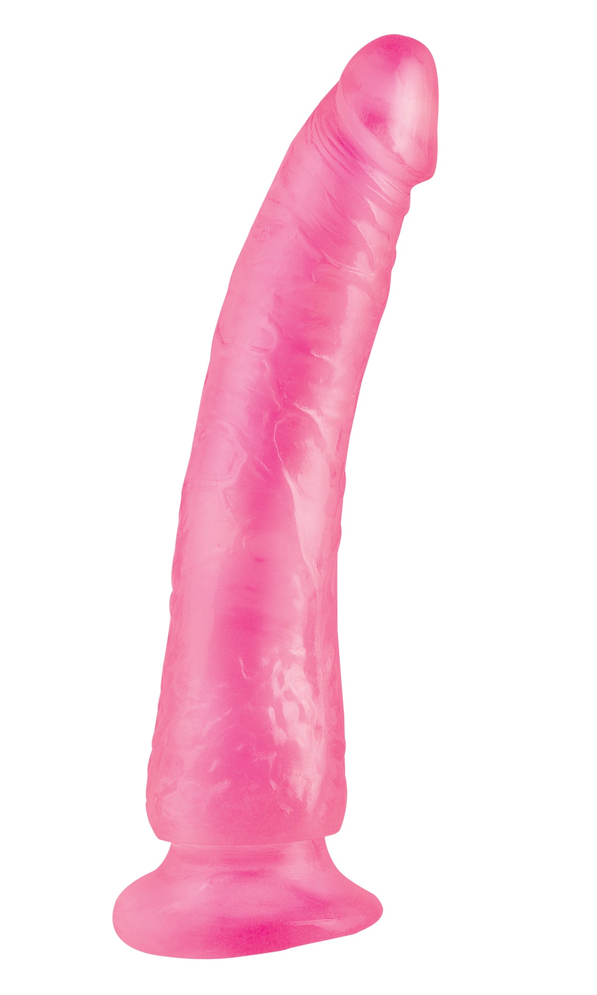 Basix Rubber Works - Slim 7 Inch With Suction Cup - Pink | 603912236729 | Discreet Personal Wellness
