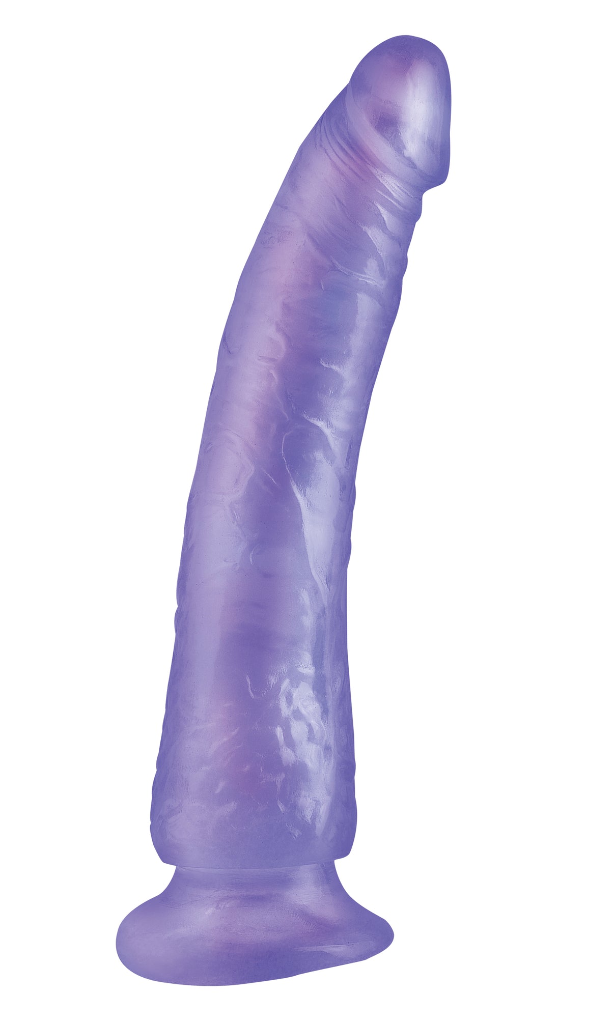 Basix Rubber Works - Slim 7 Inch With Suction Cup - Purple | 603912236798 | Discreet Personal Wellness