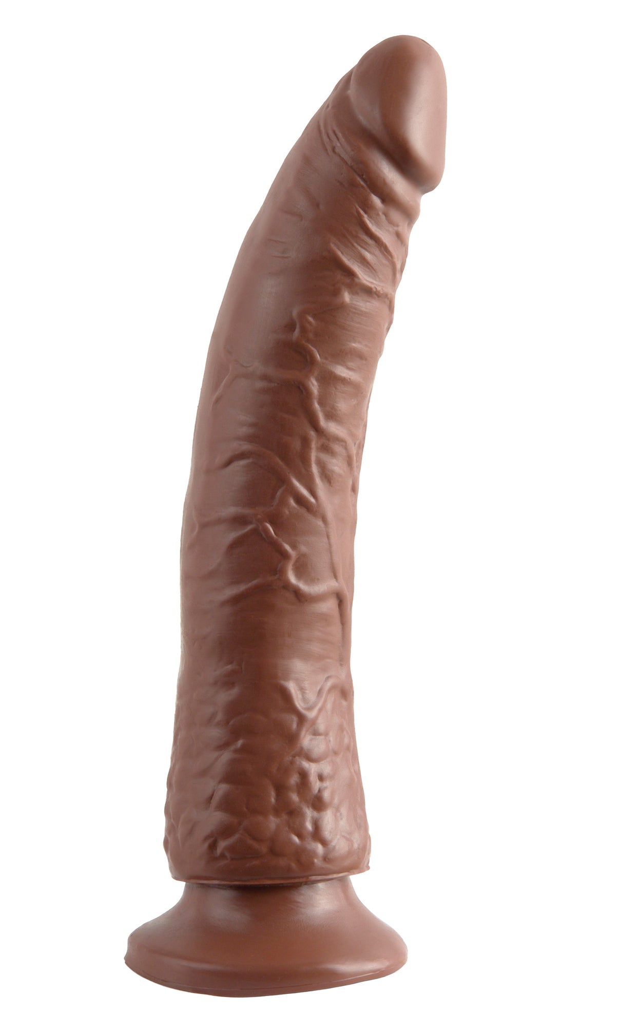 Basix Rubber Works - Slim 7 Inch With Suction Cup - Brown | 603912236910 | Discreet Personal Wellness