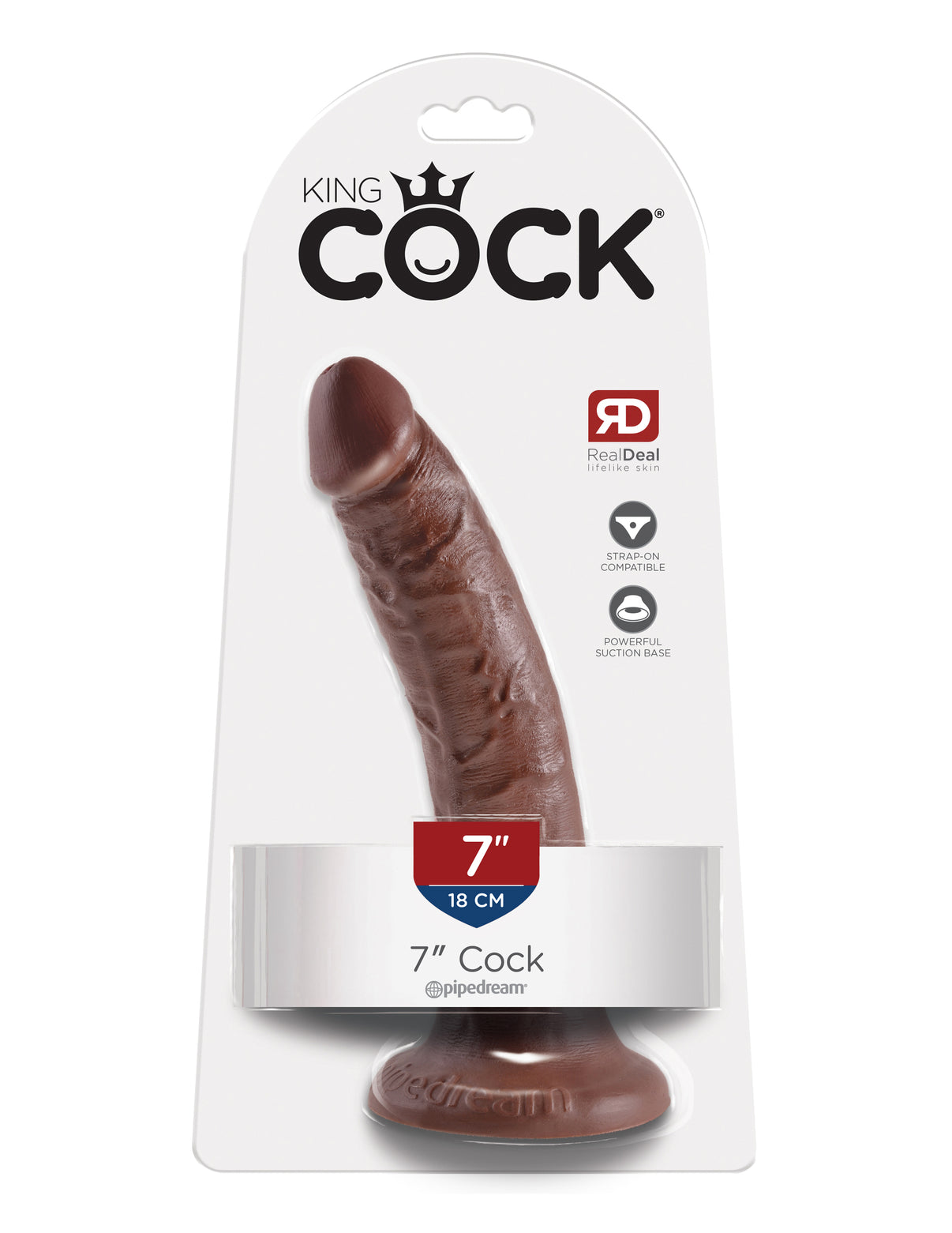 King Penis 7-Inch - Brown | 603912349931 | Discreet Personal Wellness