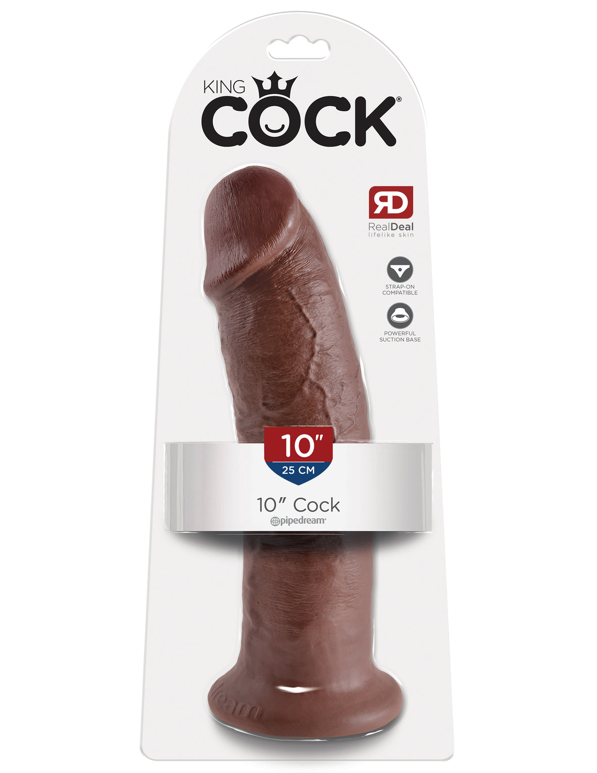 King Penis 10-Inch Penis Brown | 603912350029 | Discreet Personal Wellness
