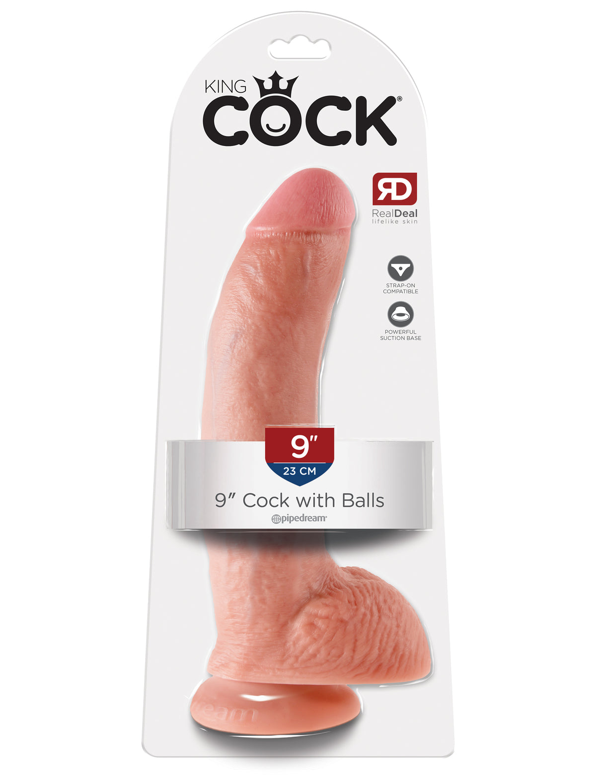 King Penis 9-Inch Penis With Balls - Flesh | 603912350173 | Discreet Personal Wellness