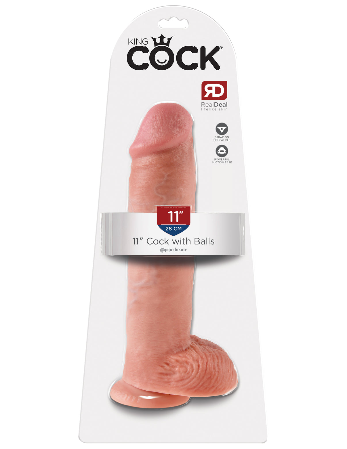 King Penis 11-Inch Penis With Balls - Flesh | 603912350197 | Discreet Personal Wellness