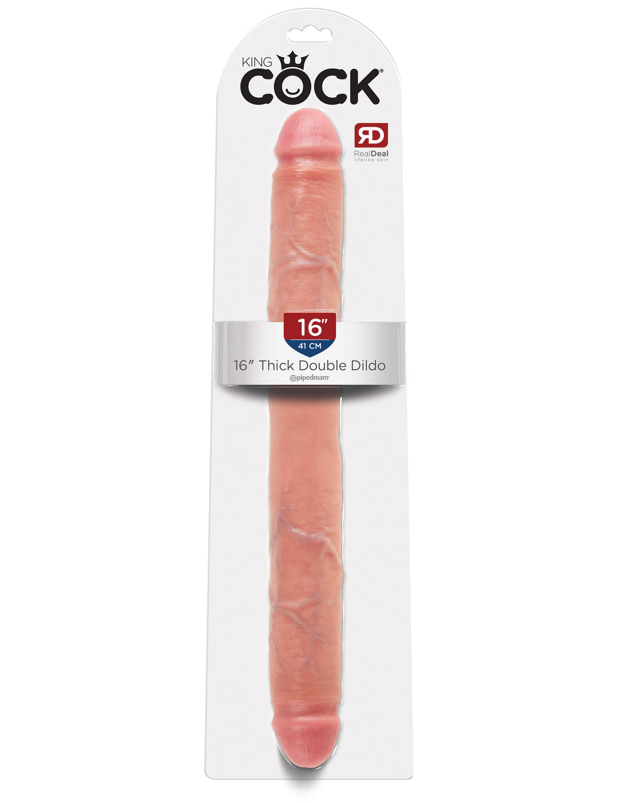 King Penis 16 Inch Thick Double Dildo - Flesh | 603912350401 | Discreet Personal Wellness