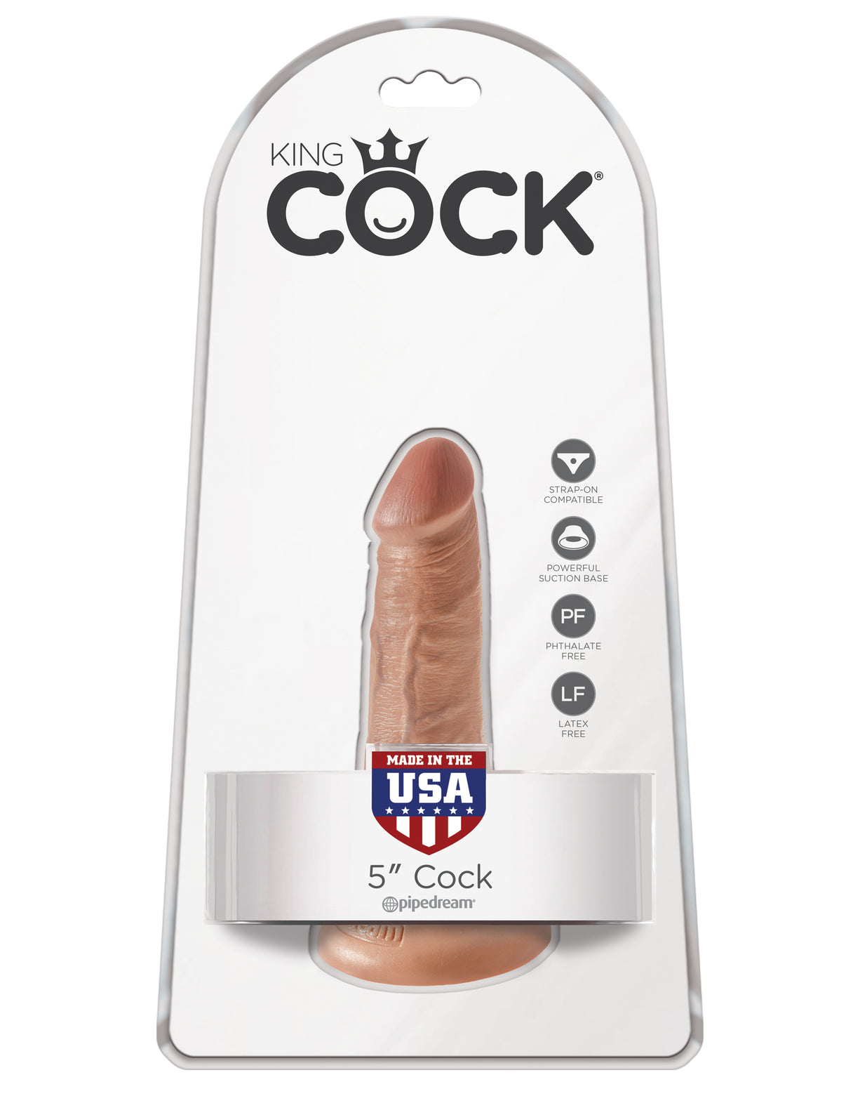 King Penis 5 Inch Penis - Tan | 603912746495 | Discreet Personal Wellness