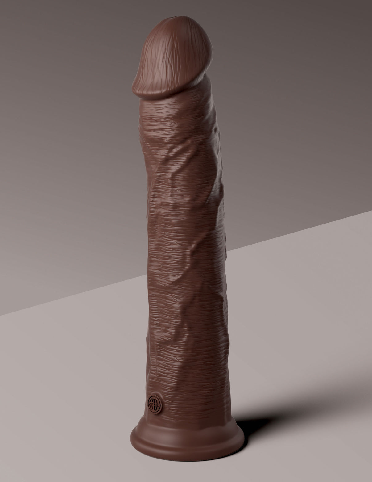 King Penis Elite 11 Inch Silicone Dual Density Penis - Brown | 603912769371 | Discreet Personal Wellness