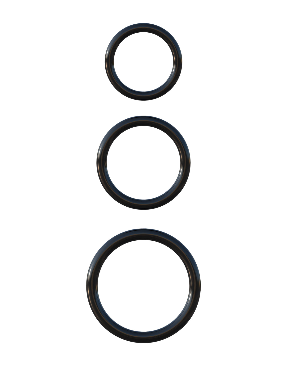 Fantasy C-Ringz Silicone Ring Stamina Set - Black | 603912358483 | Discreet Personal Wellness