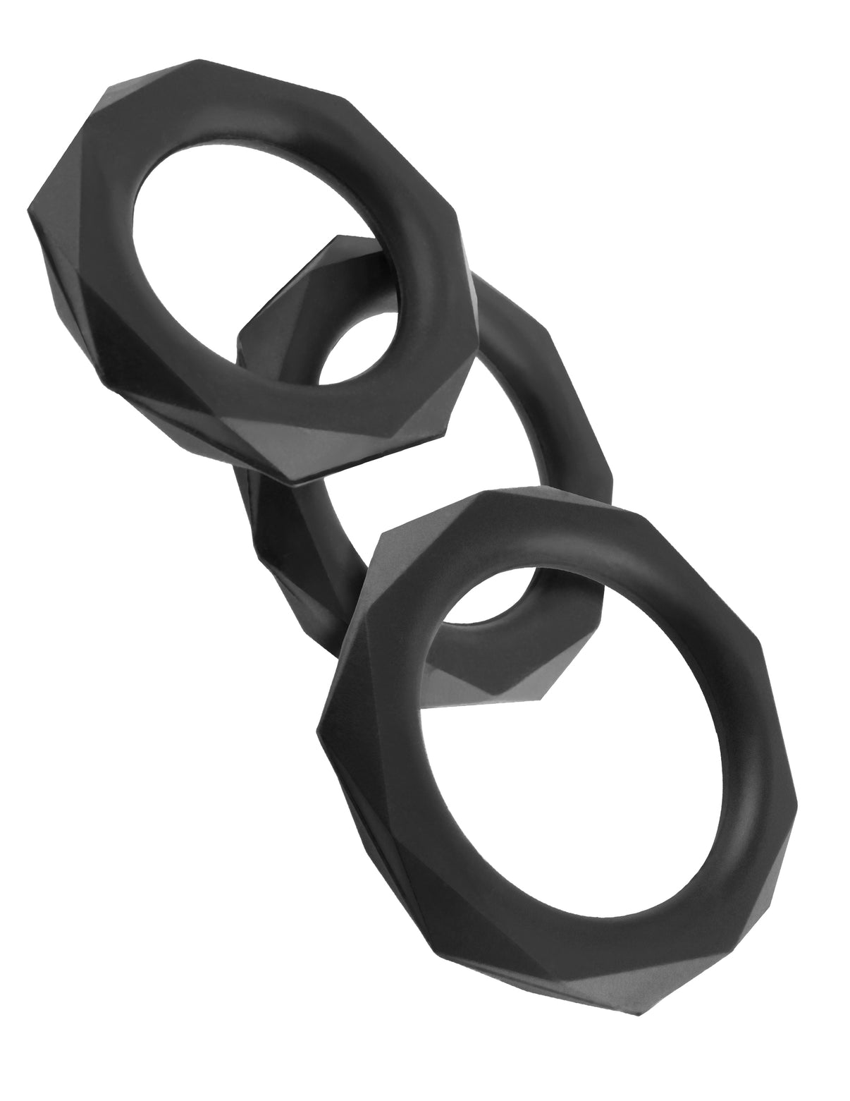 Fantasy C-Ringz Silicone Designer Stamina Set Black | 603912747898 | Discreet Personal Wellness