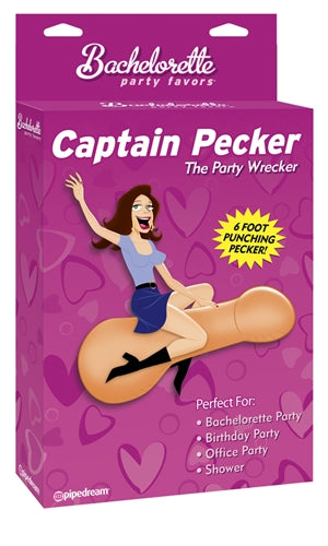 Bachelorette Party Favors - Captain Pecker the Inflatable Party Pecker | 603912116854 | Discreet Personal Wellness