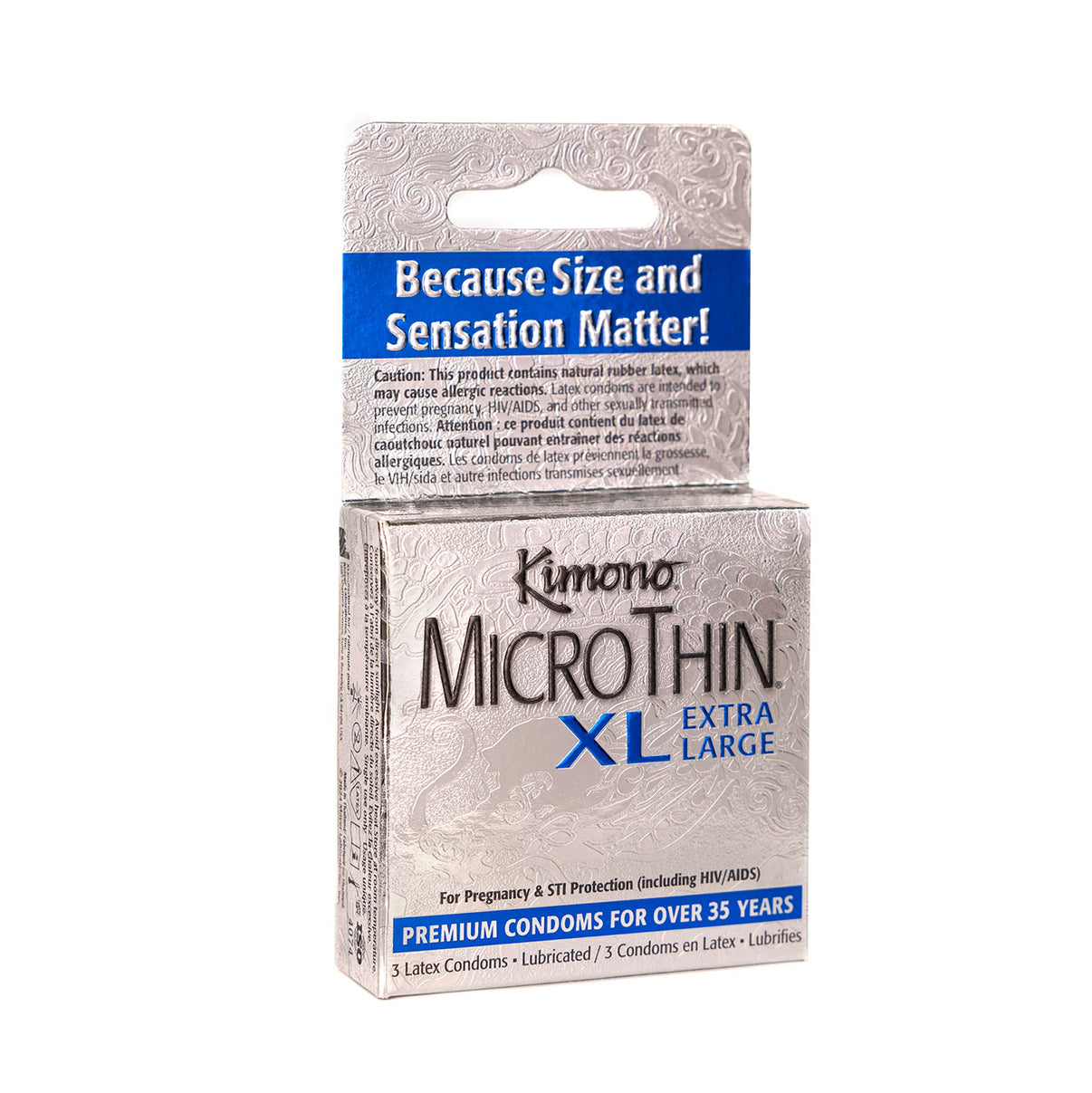Kimono Microthin XL 3 Count Condoms | 016169088032 | Discreet Personal Wellness