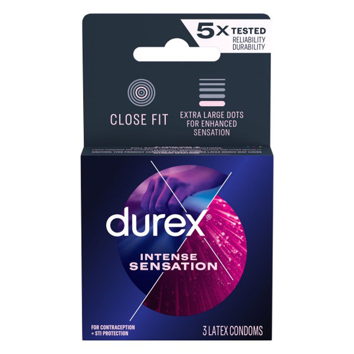 Durex Intense Sensation - 3 Pack | 302340096584 | Discreet Personal Wellness