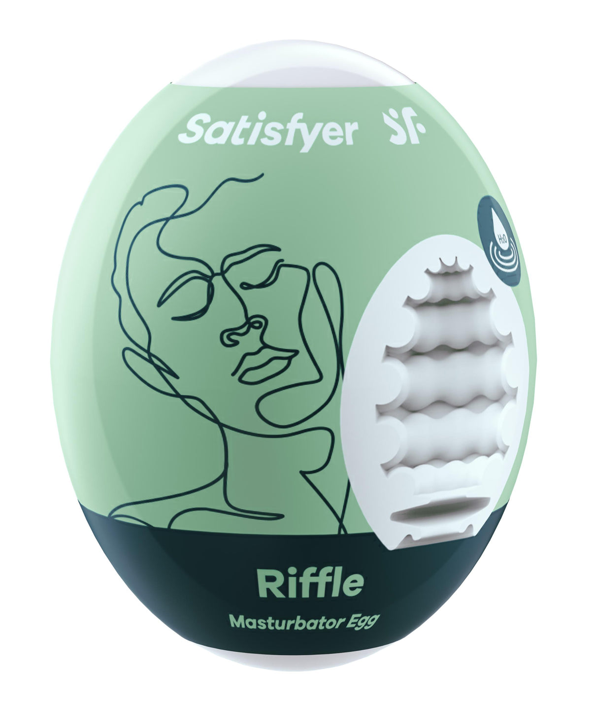 Satisfyer Masturbator Egg - Riffle - Light Green | 4061504010007 | Discreet Personal Wellness