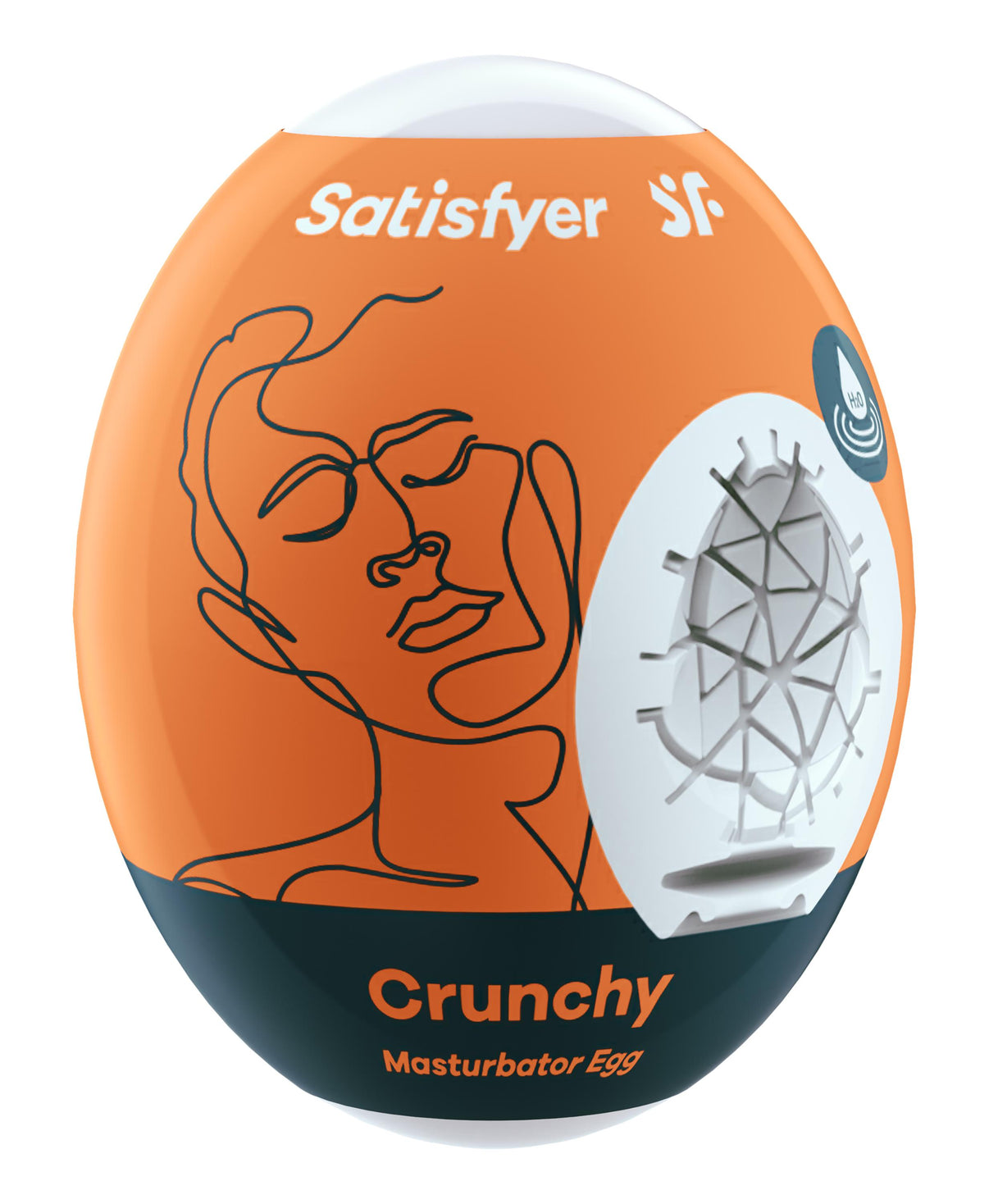 3 Pc Set Masturbator Egg - Crunchy - Orange | 4049369043491 | Discreet Personal Wellness