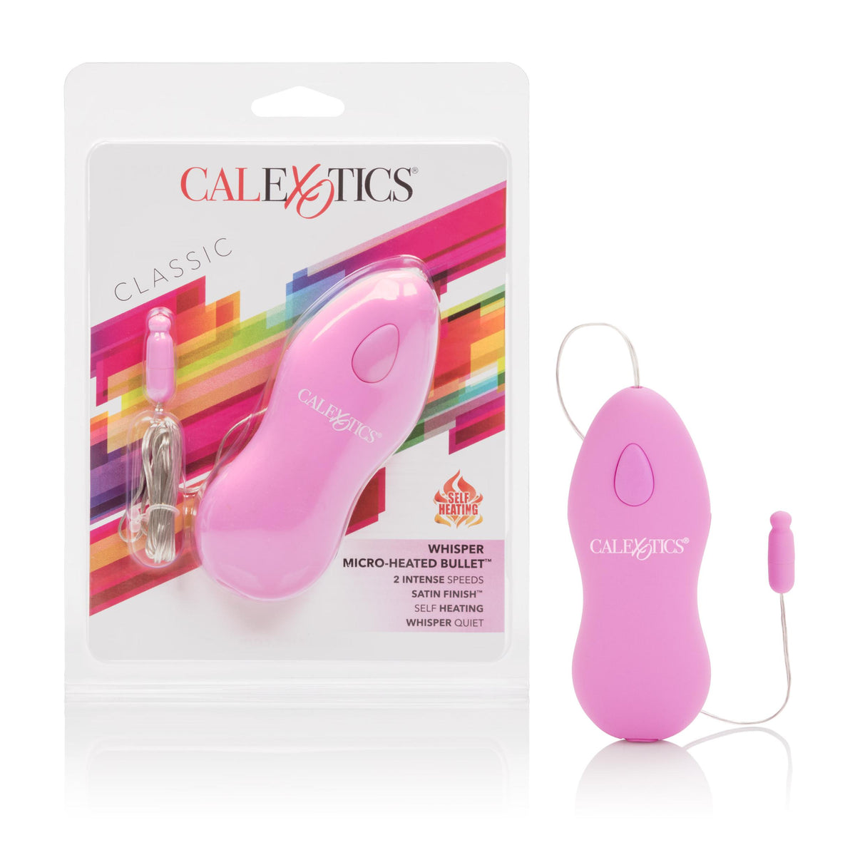 Whisper Micro Heated Bullet - Pink | 716770050199 | Discreet Personal Wellness