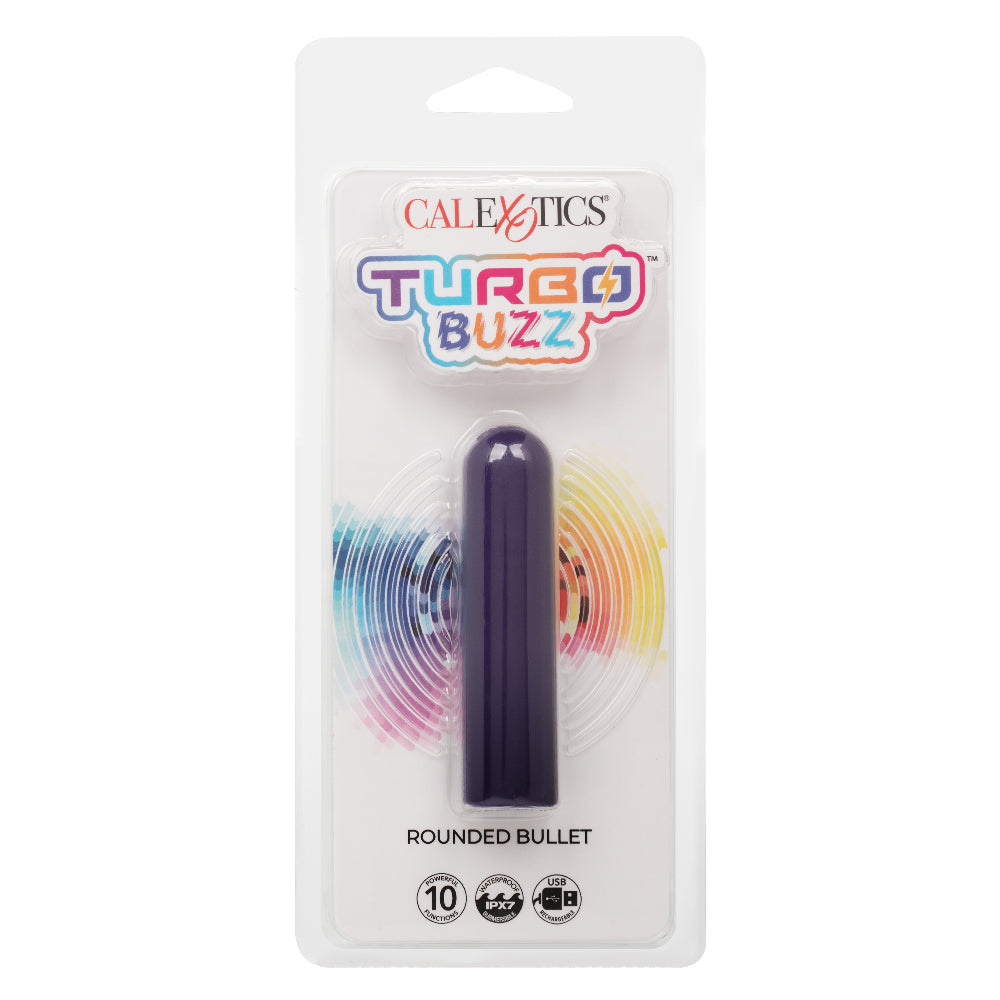 Turbo Buzz Rounded Bullet - Purple | 716770107350 | Discreet Personal Wellness