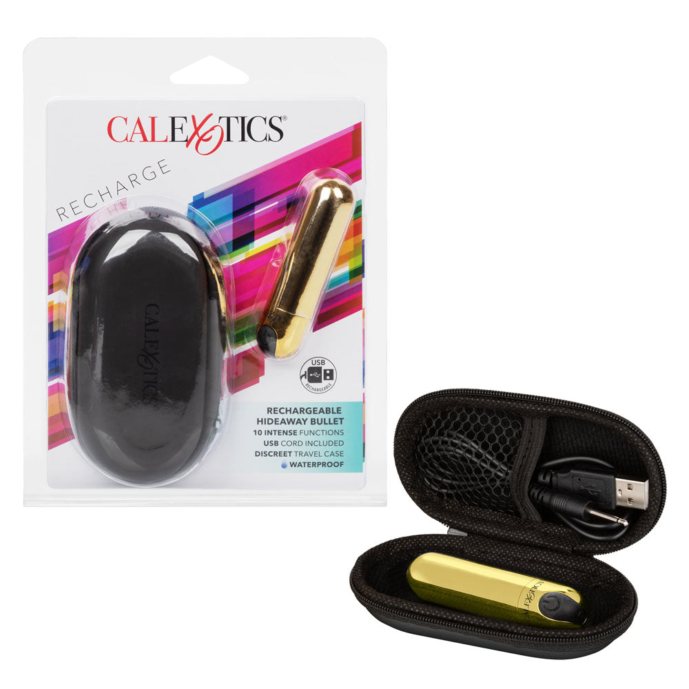 Rechargeable Hideaway Bullet - Gold | 716770094940 | Discreet Personal Wellness