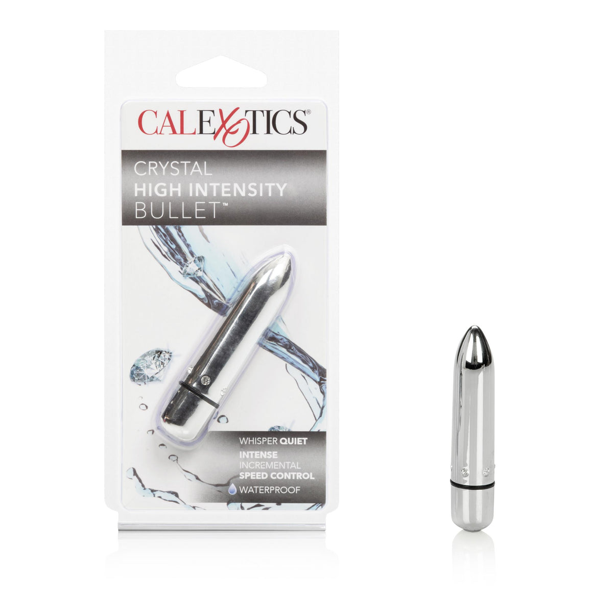 Crystal High Intensity Bullet - Silver | 716770057433 | Discreet Personal Wellness