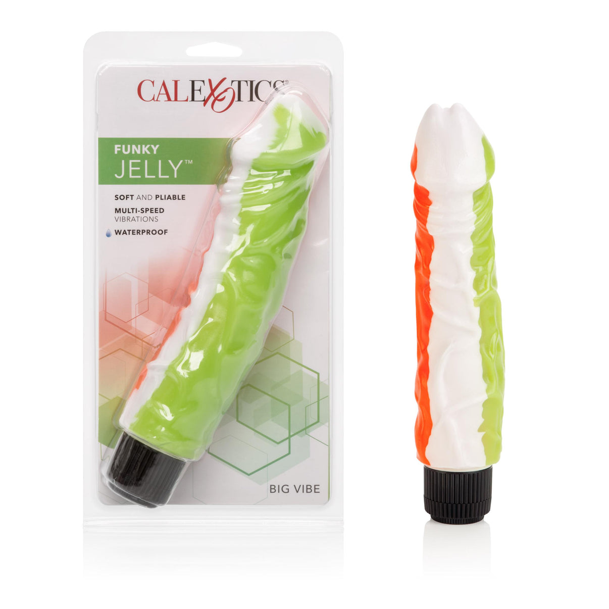 Funky Jelly Vibe 8 Inches - Orange/green | 716770030610 | Discreet Personal Wellness