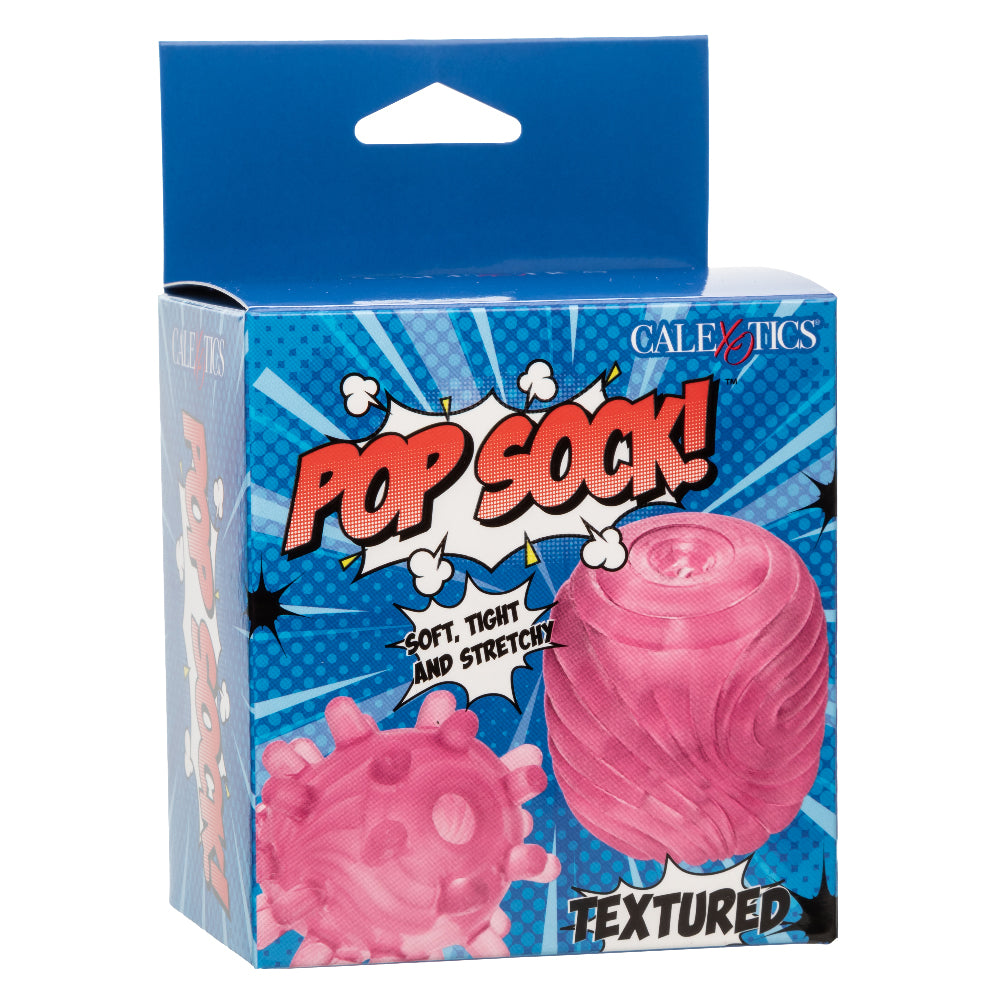 Pop Sock Textured Stroker - Pink | 716770108821 | Discreet Personal Wellness