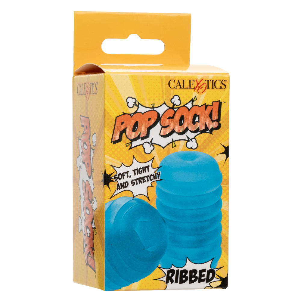Pop Sock Ribbed - Blue | 716770108845 | Discreet Personal Wellness