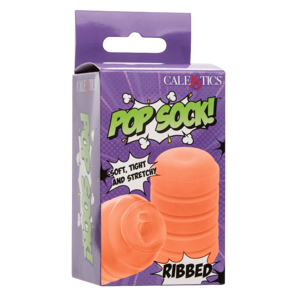 Pop Sock Ribbed - Orange | 716770108852 | Discreet Personal Wellness