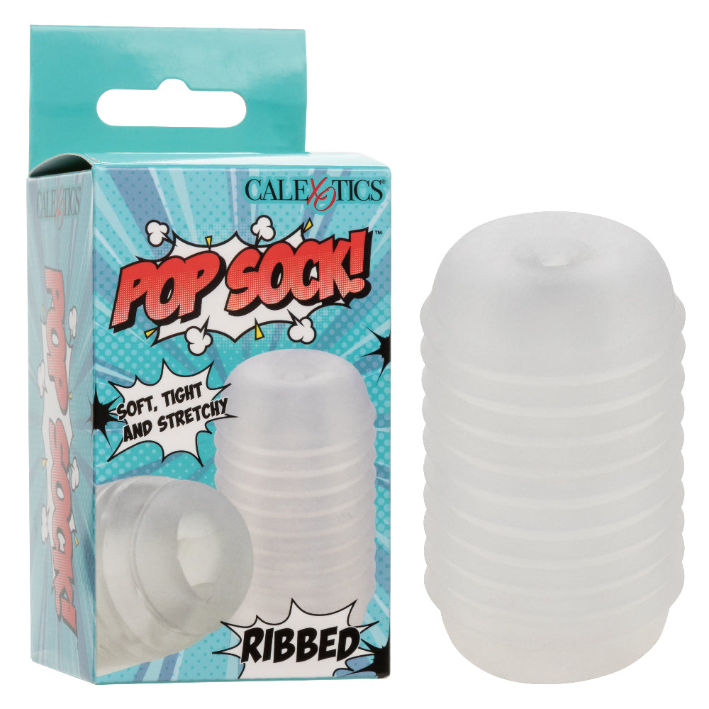 Pop Sock Ribbed - Clear | 716770108869 | Discreet Personal Wellness