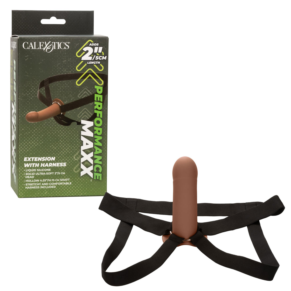 Performance Maxx Extension With Harness - Brown | 716770102003 | Discreet Personal Wellness