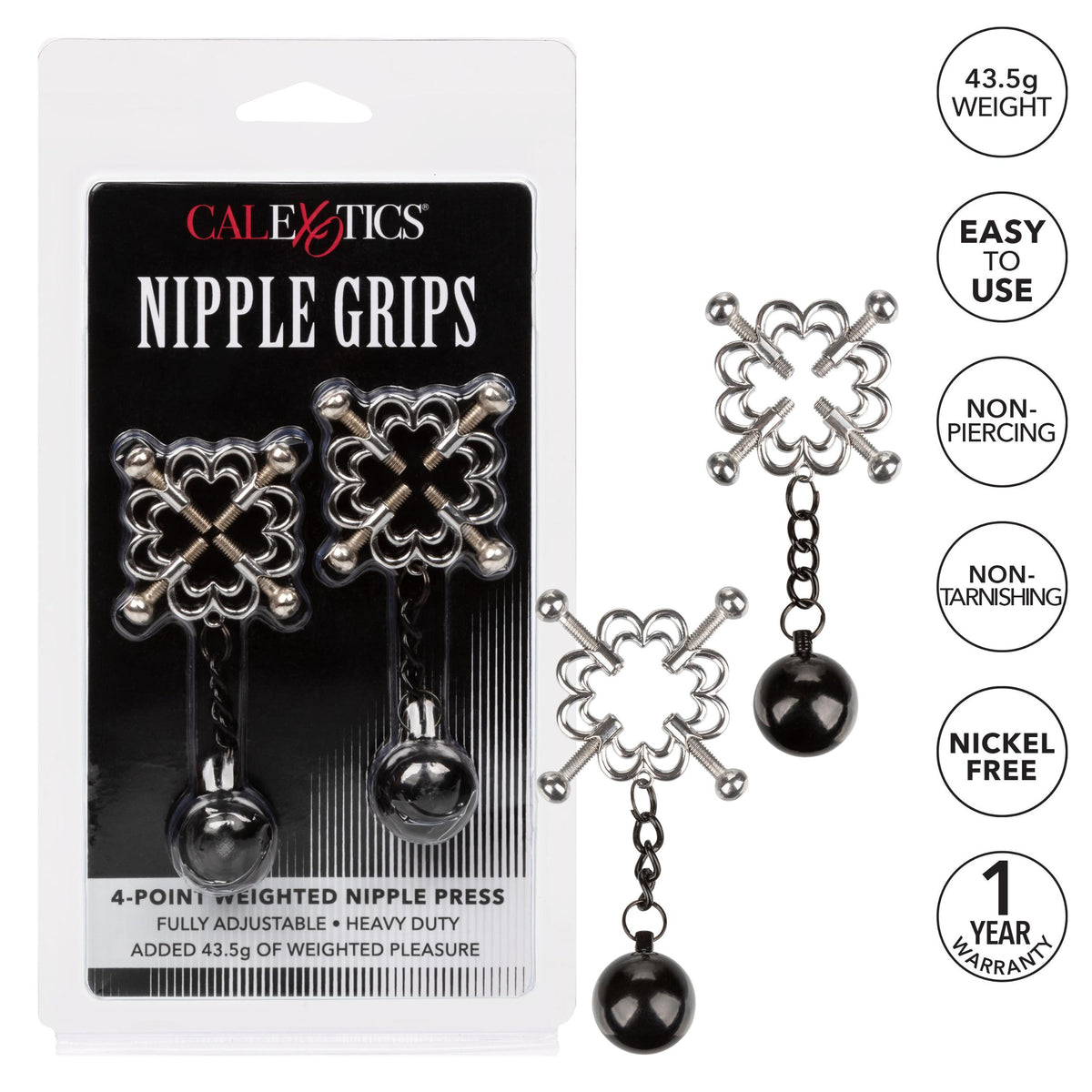 Nipple Grips 4-Point Weighted Nipple Press | 716770097446 | Discreet Personal Wellness