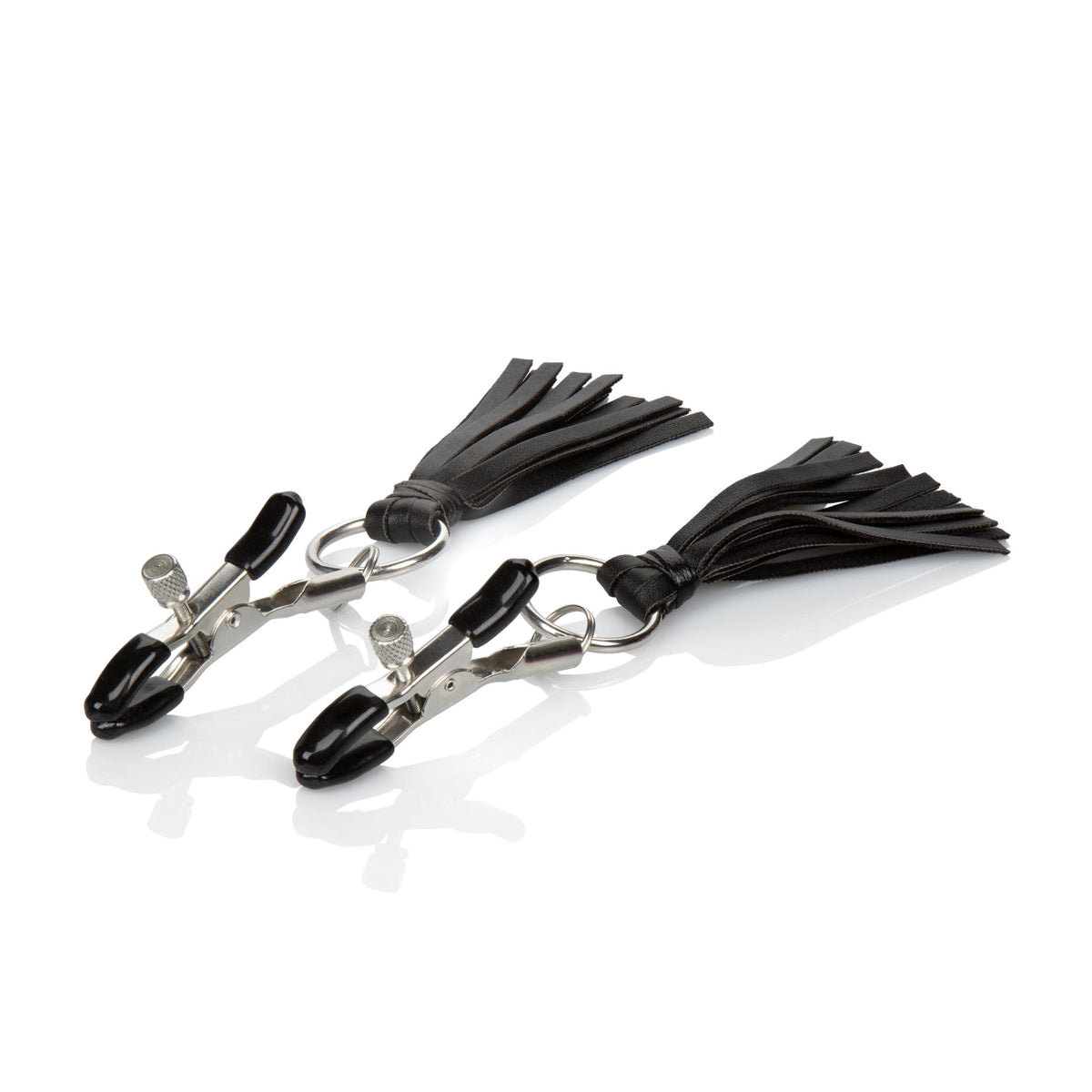 Nipple Play Playful Tassels Nipple Clamps - Black | 716770091888 | Discreet Personal Wellness