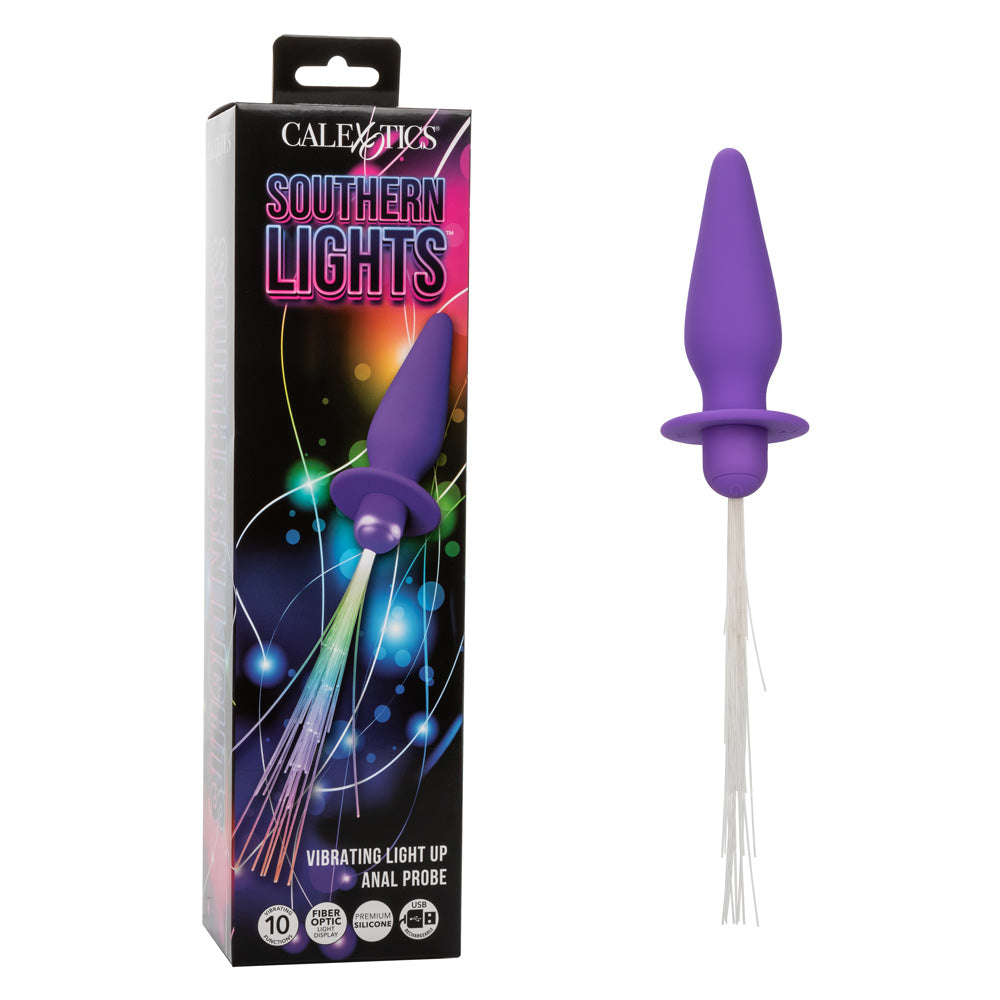 Southern Lights - Vibrating Light Up Anal Probe - Purple | 716770109446 | Discreet Personal Wellness