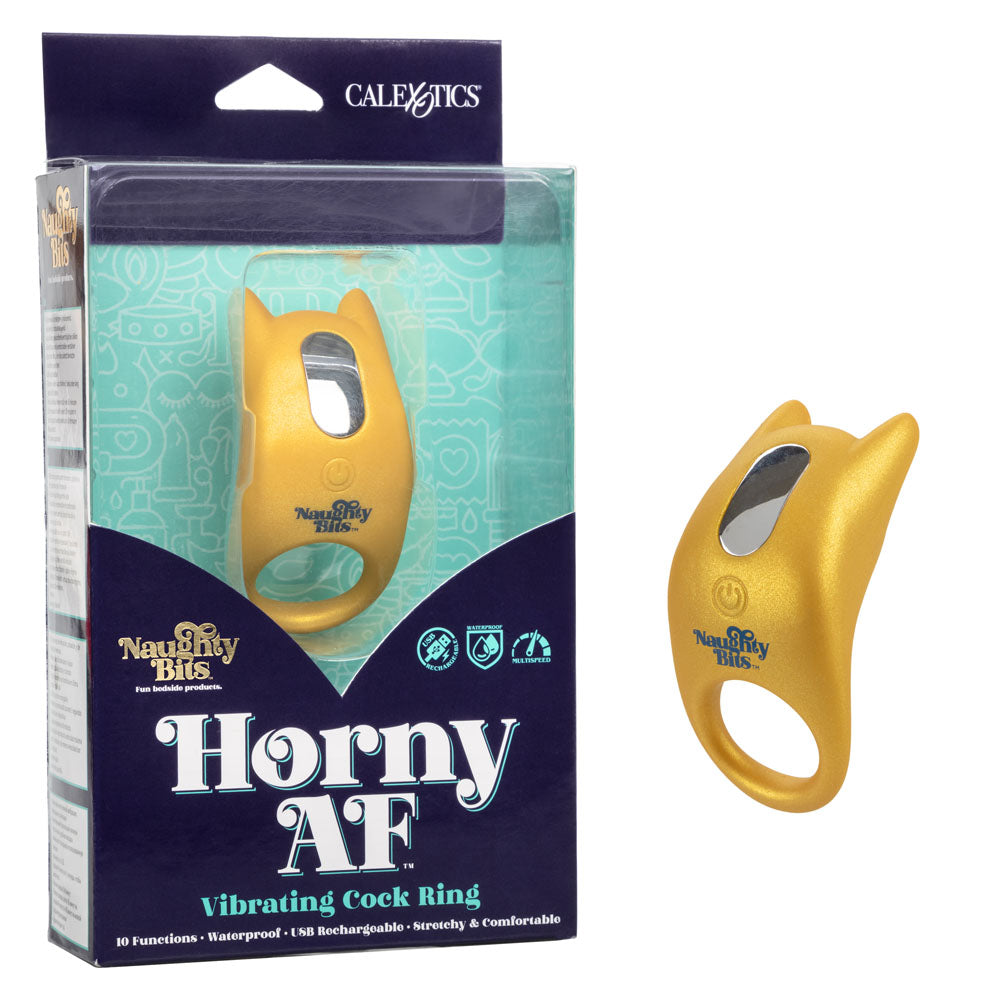 Naughty Bits Horny Af Vibrating Penis Ring | 716770094414 | Discreet Personal Wellness