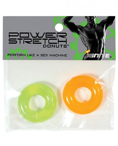 Power Stretch Donuts - 2 Pack - Orange and Green | 752875951078 | Discreet Personal Wellness