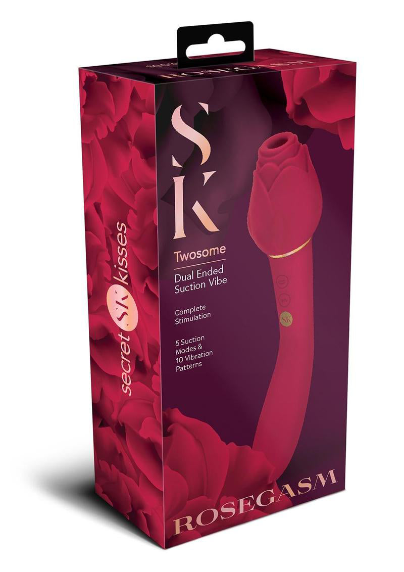 Secret Kisses Rosegasm Twosome - Red | 884472032932 | Discreet Personal Wellness