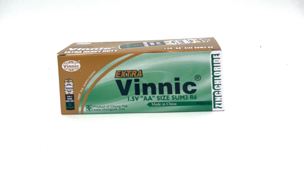 Vinnic Extra Heavy Duty AA Batteries- 40 Pcs. Box | | Discreet Personal Wellness